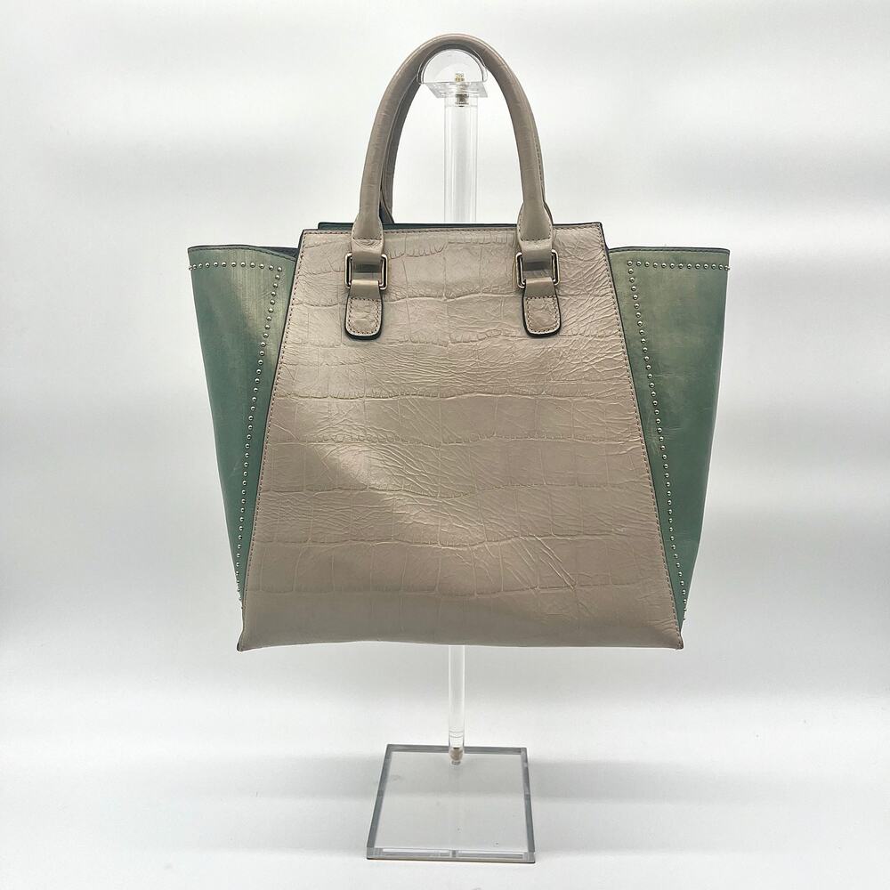 AMERI LEATHER Croc Print, Studded MorrisonTote Bag - image 1